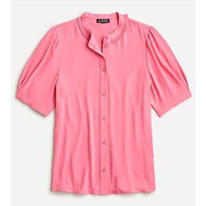 J. CREW NWT Drapey Button-Up Top in Pink BP553 // S